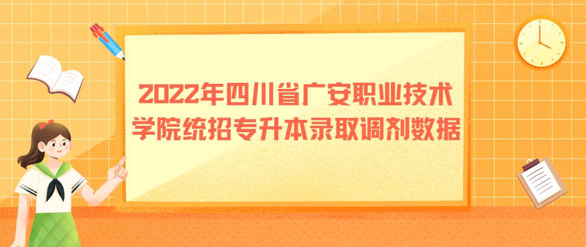 2022年四川省广安职业技术学院统招专升本录取调剂数据