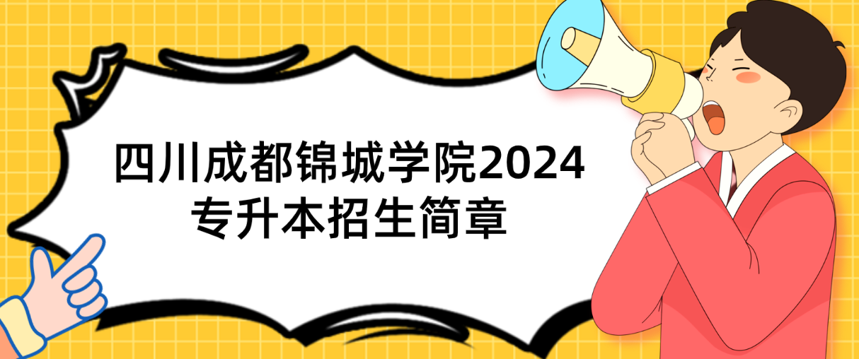 四川成都锦城学院2024专升本招生简章(图1)
